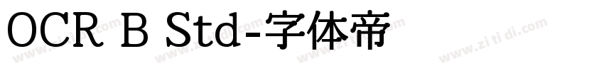 OCR B Std字体转换